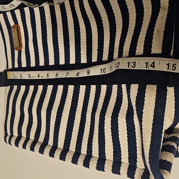Navy and White Striped Tote Bag - Picture 9 of 14
